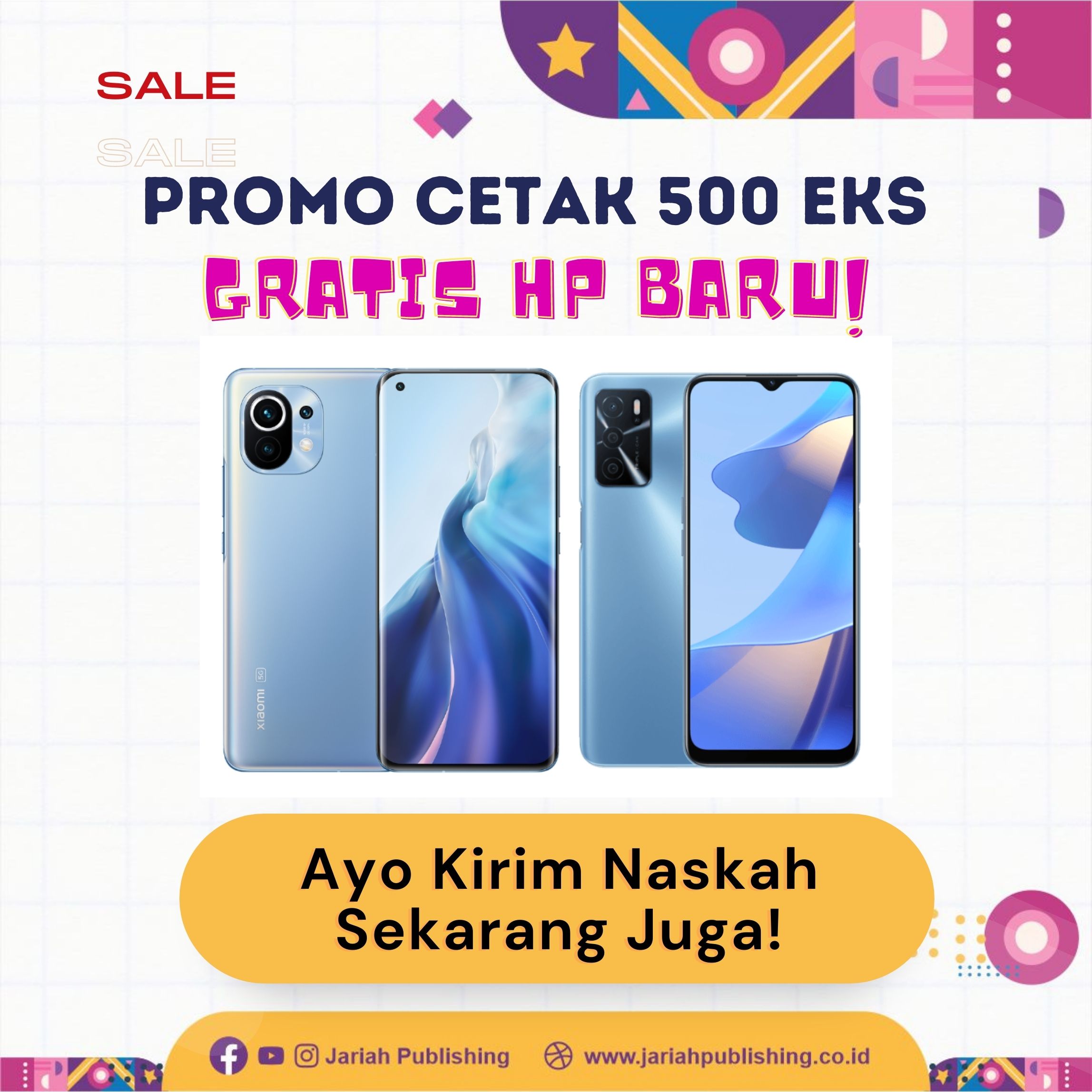 Cetak Buku Minimal 500 Eksemplar Gratis Smartphone Baru