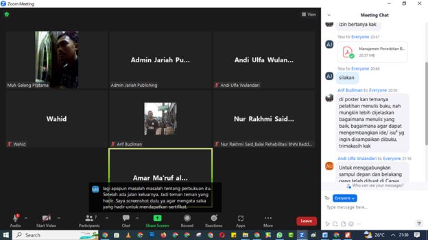 Dokumentasi Pelatihan Menulis Buku