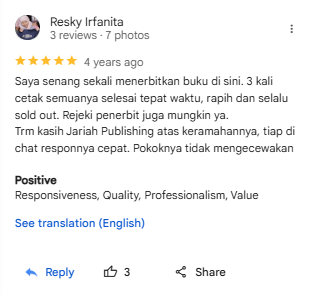 Testimoni Jariah Publishing